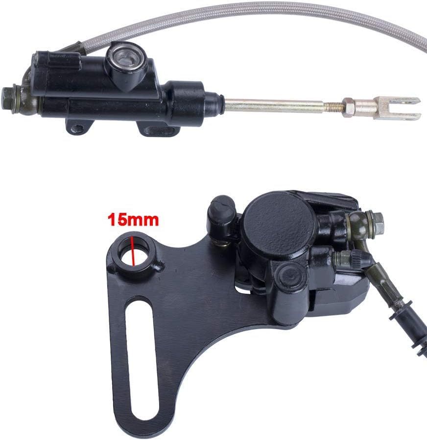 15mm Rear Brake Assembly Master Cylinder Caliper Replacement Compatible with Coolster SDG SSR 107 110 125 I BK12