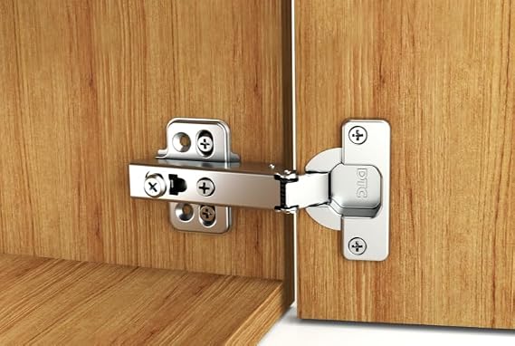 Premio, (DTC), 110°, Soft Close Hinge, Half Overlay, Nickel, Wood Screw Adjustable Plate, 2 Pack
