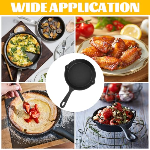LDHHYH 4-Pack Mini Cast Iron Skillets - 5.5-Inch Small Frying Pans, Pre-Seasoned Non-Stick Cookware for Stove, Oven, and Grill, Perfect for Indoor and Outdoor Cooking - Image 6