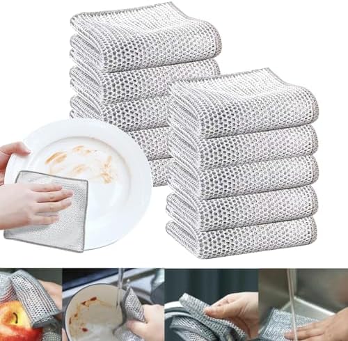 SUPRROW Multipurpose Miracle Cleaning Cloths, 10 PCs 7.87 x 7.87 in ...
