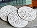Sea Creature Absorbent Stone Coasters | Set of 4 | Octopus | Natural Clay | Round | Off-White | Made in USA