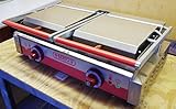 Berto's Double 2-Handle Red Stainless Steel Industrial Panini Grill with Grooved Plate Surface and 2 x Grill Mat