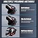 Mulcort Motorradhelm, Leichter, hochklappbarer modularer Integralhelm, Klapphelm mit Doppelvisier und wiederaufladbarem LED-Rücklicht Klapphelm für Erwachsene, Männer und Frauen-L