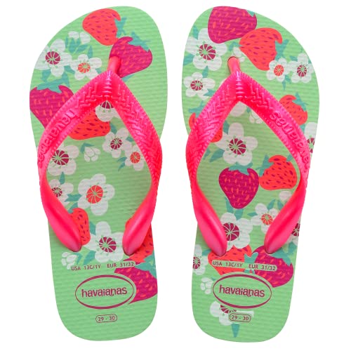 Chinelo Flores, Havaianas, Meninas, Verde Jardim, 25/26