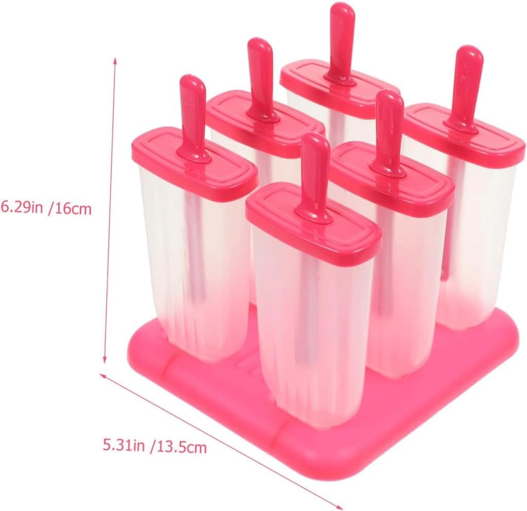 Ice Ice Cream Mould, DIY Forma do lodów na patyku 6 szt. Formy do lodów na patyku wielokrotnego użytku z PP przeznaczonego do kontaktu z żywnością