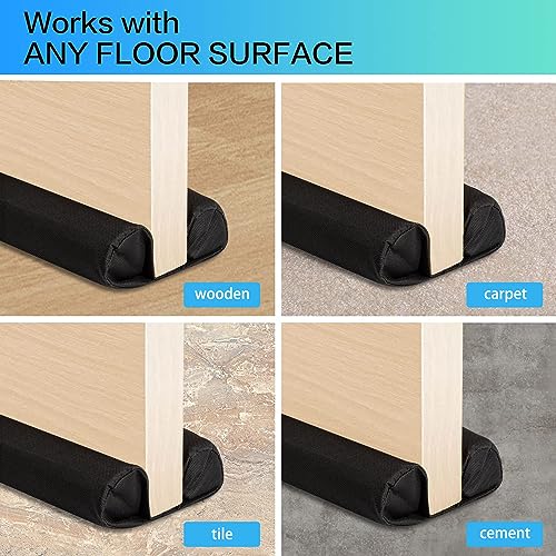 DNC Draft Door Stopper 36 Inches, Thicken and Bold Draft Guard for Interior Door, Easy to Install, Sound Proof Reduce Noise Keeping Warm in and Cold Out - Thumbnail 4