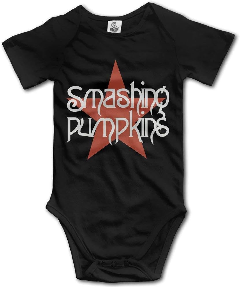 Smashing Pumpkins Unisex Baby Diaper Cartoon Clothes Newborn Baby Clothes Unique Baby Clothes Soft Black