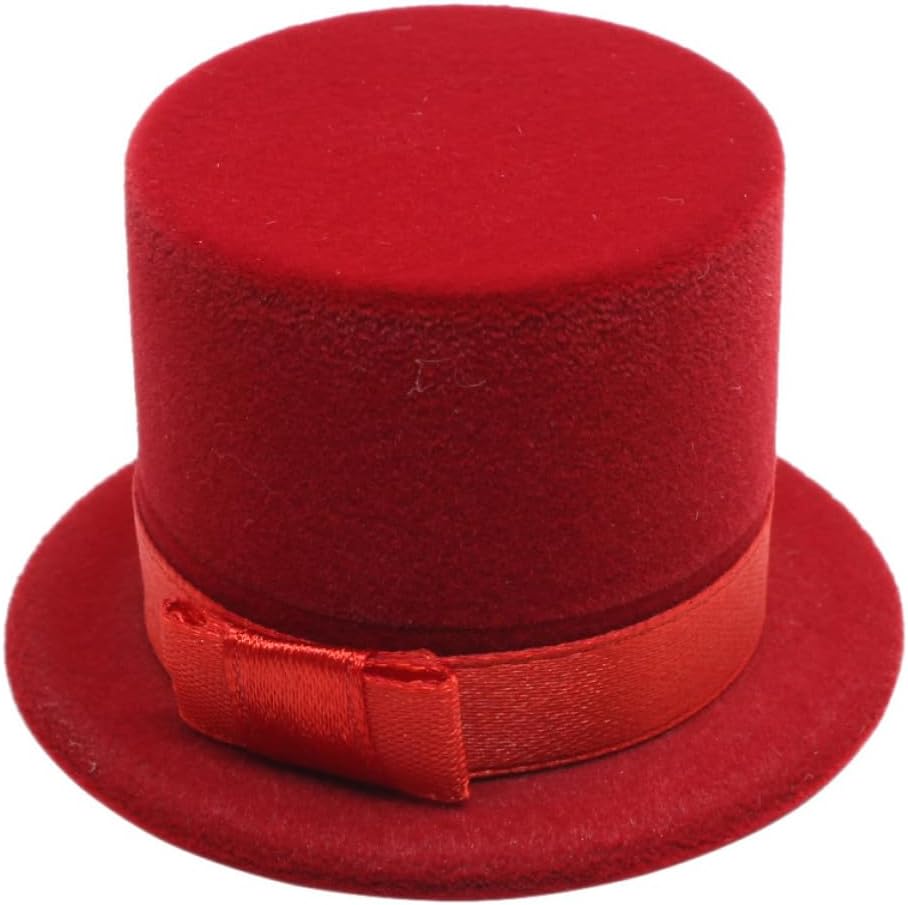 Ipetboom 2pcs Xmas Hat Jewelry Box Portable Storage Black Red image 3