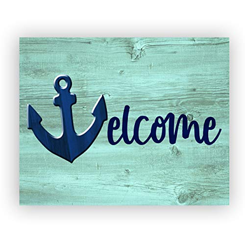 Rustic Beach Wall Sign 10 x 8" Ocean Themed