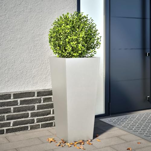 Teenpull Pflanzkübel 35x35x75 cm Edelstahl, Rostbeständig, Großes Volumen für Garten, Balkon, Terrasse, für Blumen, Gemüse