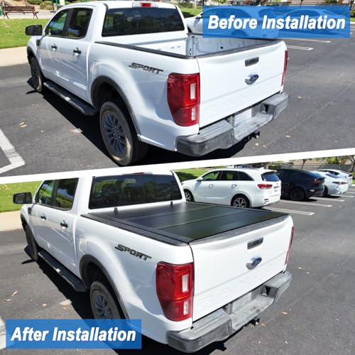 Image of TOMOKA Low-Profile Truck Bed tonneau Cover fits 2019-2023 Ford Ranger 6 feet Bed