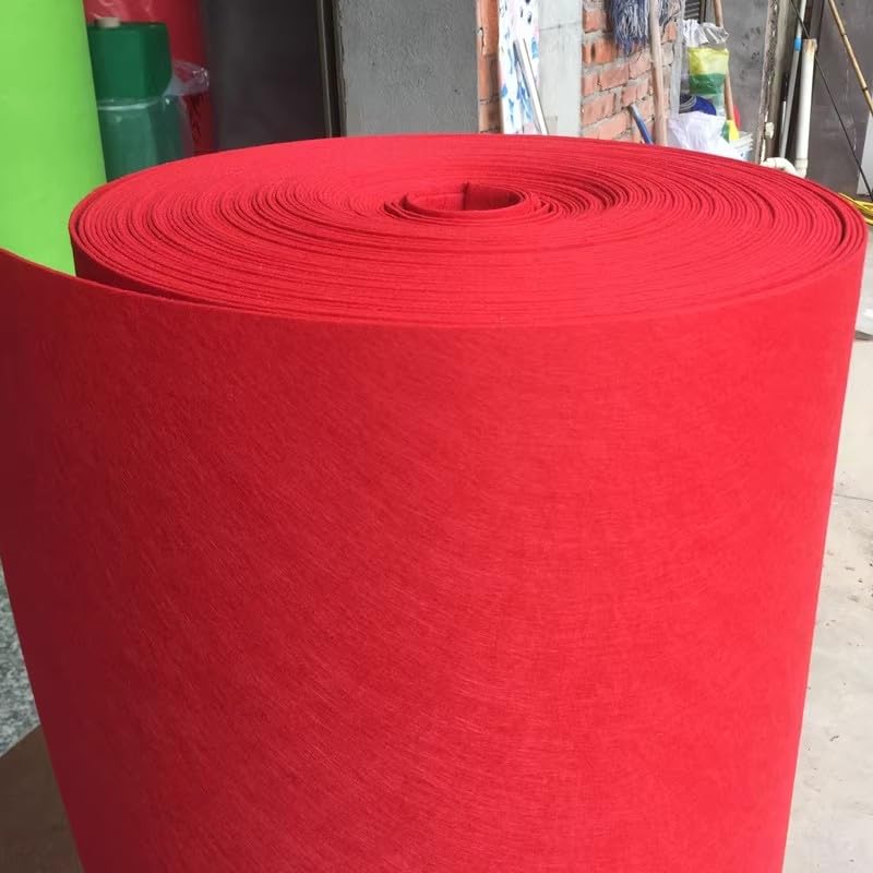 JINDAOSH 43 Colors 2mm Thick Felt Fabric By The Metre For Craft Projects DIY Handicraft Sewing Patchwork Christmas Decorations 100 Cm Wide Sold By The Meter 1 * 1m(Color:red)