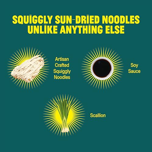 Image of FLYBYJING Classic Soy Noodles - Sun-Dried Asian Instant Noodles with Sichuan Soy Scallion Sauce - Ready in 6 Minutes - Premium Non-Fried Vegan Noodle, 12g Protein, Non-GMO (Pack of 6)