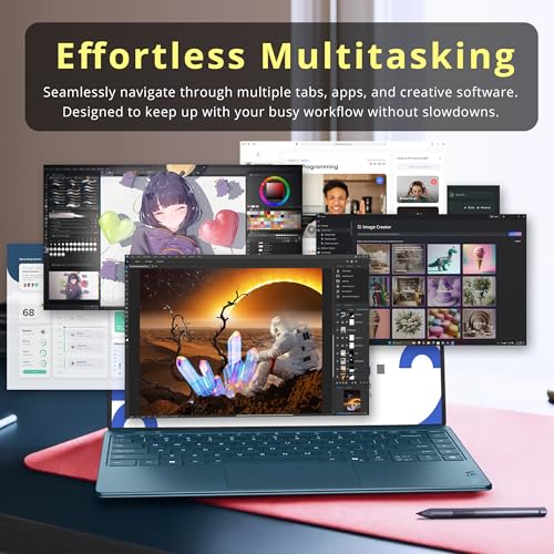 Image of Lenovo Yoga Slim 9i 14 inch 4K OLED Touch Laptop, Intel Ultra 7 258V, 32GB RAM, 2TB Storage(1TB SSD+1TB Docking Station), Intel Arc Graphics, Backlit Keyboard, Copilot+PC, Fingerprint, Win 11 Pro, Teal