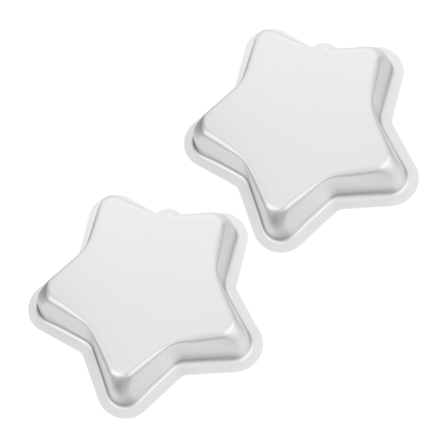 2 Pièces Moules à Gâteau Étoile Aluminium Moule Cinq Branches Antiadhésif pour Cheesecake Gâteau Cupcake pour Fêtes et Usage Domestique