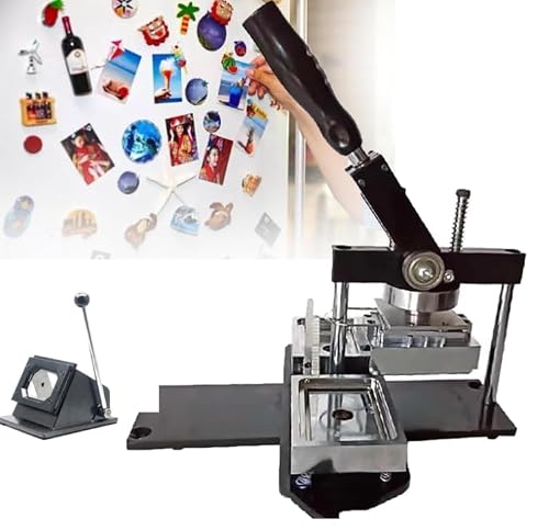 JYBNBBE Badge Maker Machine Set, Professional Metal Badge Maker with Paper Cutter& 100pcs Components for DIY Badge Making