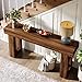 Tribesigns Farmhouse Console Table, 63-Inch Long Narrow Sofa Table Behind The Couch, Wooden Rectangular Entryway Table for Entrance, Hallway, Living Room, Rustic Brown (Rustic Brown)