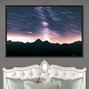 signwin Framed Canvas Wall Art Starry Sky Aerial...