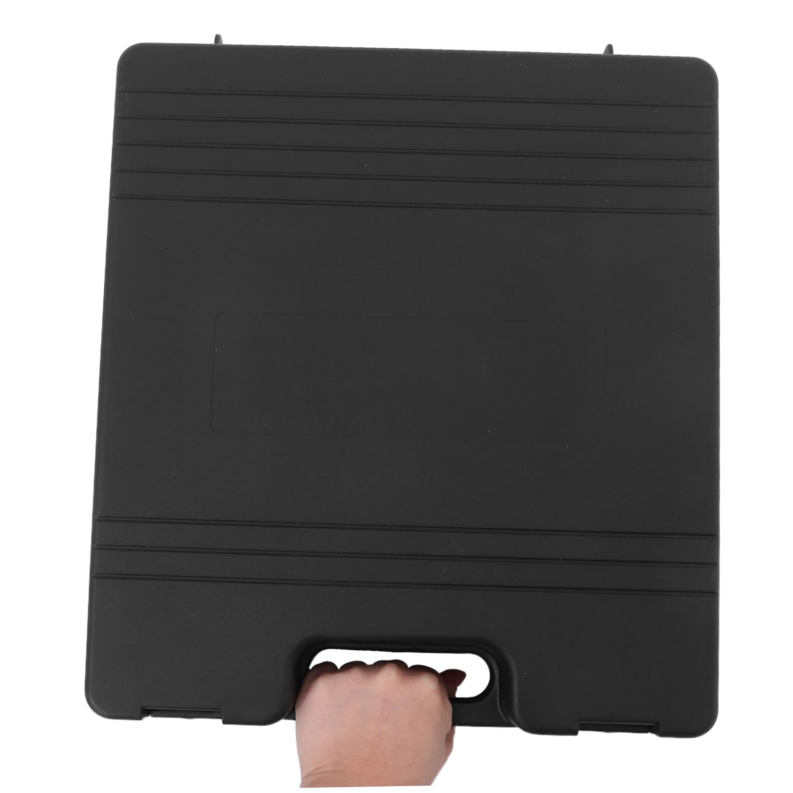 VANZACK Custodia Porta Microfono per Microfoni a Condensatore con Esterno in Plastica Nera e Interno in Spugna Protettiva, Design Portatile con Maniglia per Interviste All'aperto e Studi