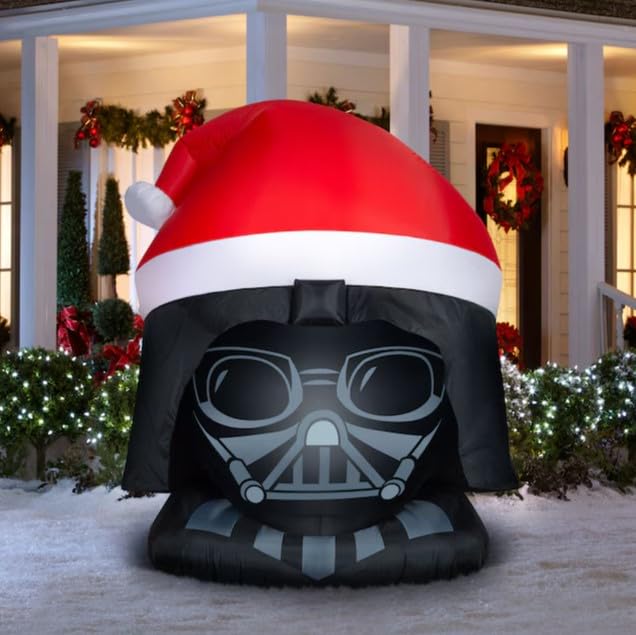 NOT TESTED Star Wars 8-ft LED Darth Vader Head Christmas Inflatable