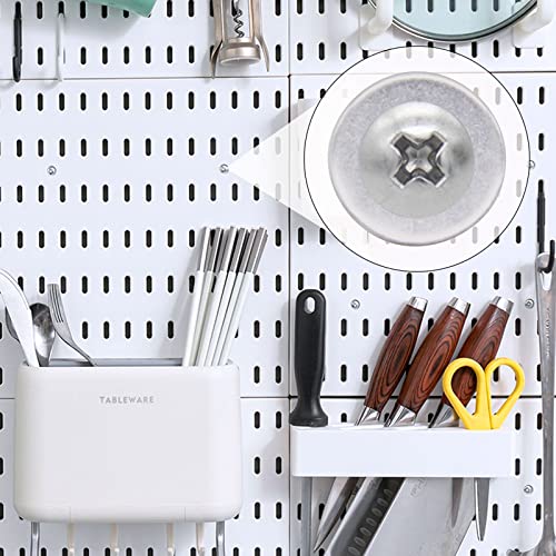 120 Pieces Pegboard Mounting Kit Wall Peg Boards Installation Accessories Pegboard Spacer Kit Includes Screws, Anchors, Spacers and Washers for 1/4-Inch Pegboard (30 Sets)