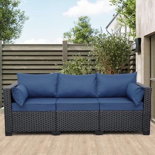 Rattaner Outdoor Furniture Outdoor Couch Patio Furniture 3-seat Sofa...