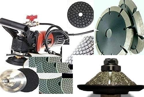 Wet Polisher Wall Chaser Tuck Point Blade 25 Polishing Pad 1 1/4" Bevel Bullnose E30 Router Bit granite marble stone countertop sink groove concrete travertine repair grinding