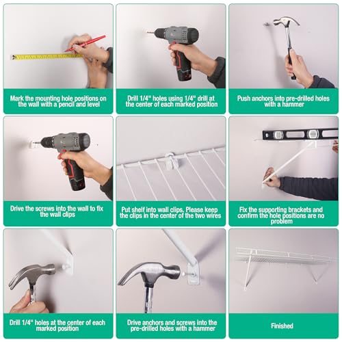 Haushof HH23139 Closet Shelves Wall Mounted 4-Pack thumb #6