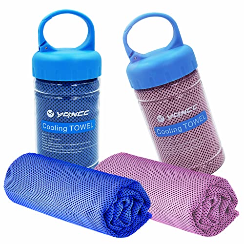 Image of YQXCC Cooling Towels, 120x30 cm, Ice Cool Microfibre Towel for Neck