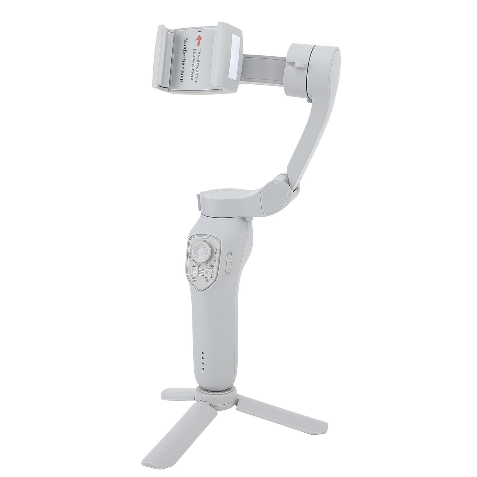Kit de estabilizador de teléfono inteligente de mano, sin vibración, grabación de video plegable de 3 ejes con módulo de seguimiento automático de rostro AI para vloggers,