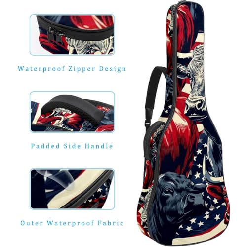 Sac pour guitare étanche 42.9 pouces housse de protection guitare acoustique avec poches