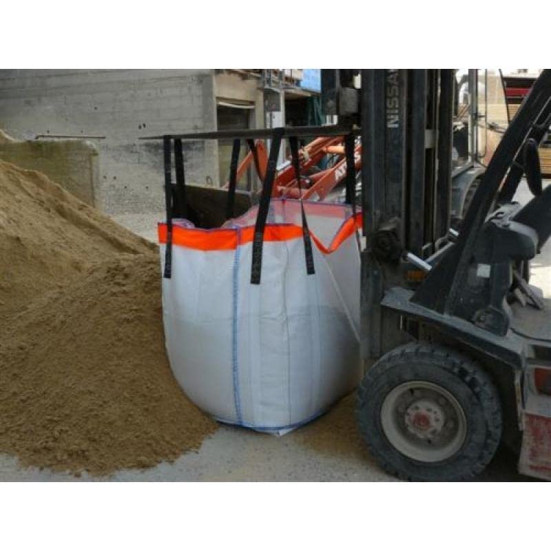 Sac à gravats réutilisable Mulox type DSTTravaux publics 90x90x100cm ouverture totale dessus dessous capacité 1250kg