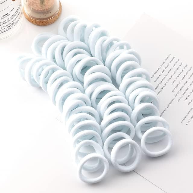 Image of GITGRNTH Soft Cotton Hair Ties for Women - No Damage Elastic Hair Bands - Durable Rubber Band for Women - Ideal Ponytail Holders - Comfortable Hair Accessories - Gentle on All Hair Types - Perfect for Thick and Thin Hair - Scrunches for Women - Kids Hair Rubber Band