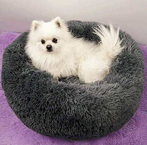Lit pour chat et chien gris de 40cm lavable et doux