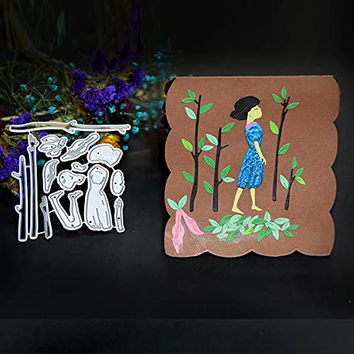 Changxi Matrizes de corte de metal de natal Menina Forma de corte Die para DIY Álbum de fotos Scrapb