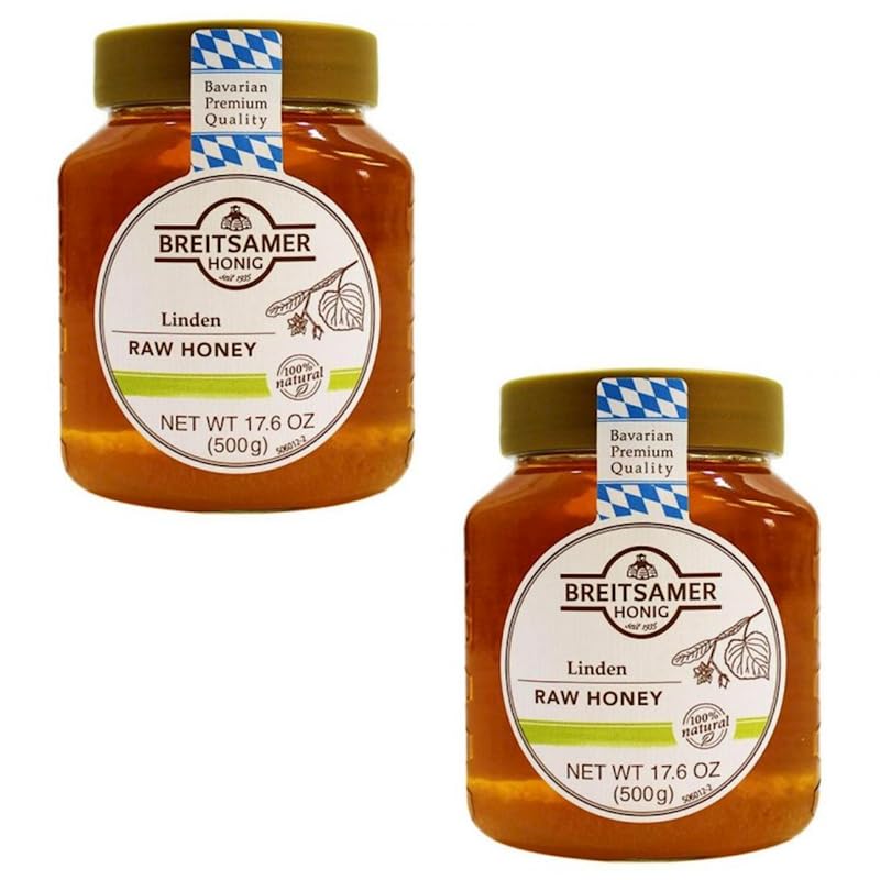 Breitsamer Honig Linden - Miel cruda, 17.6oz (paquete de 2)