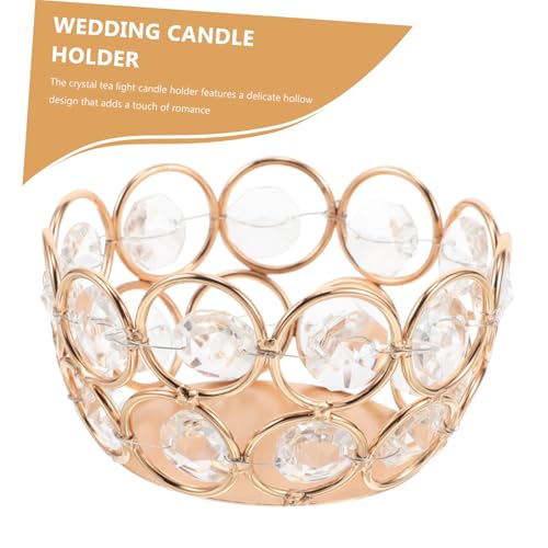 Portavelas de té para bodas STOBAZA candelabros decorativos de cristal para mesas de salón 4