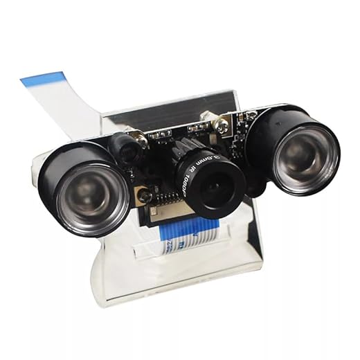 Titistpy 5 Fish Eye Lens Light Night Vison Camera Compatibile per Raspberry Pi 4B/3B+/Zero