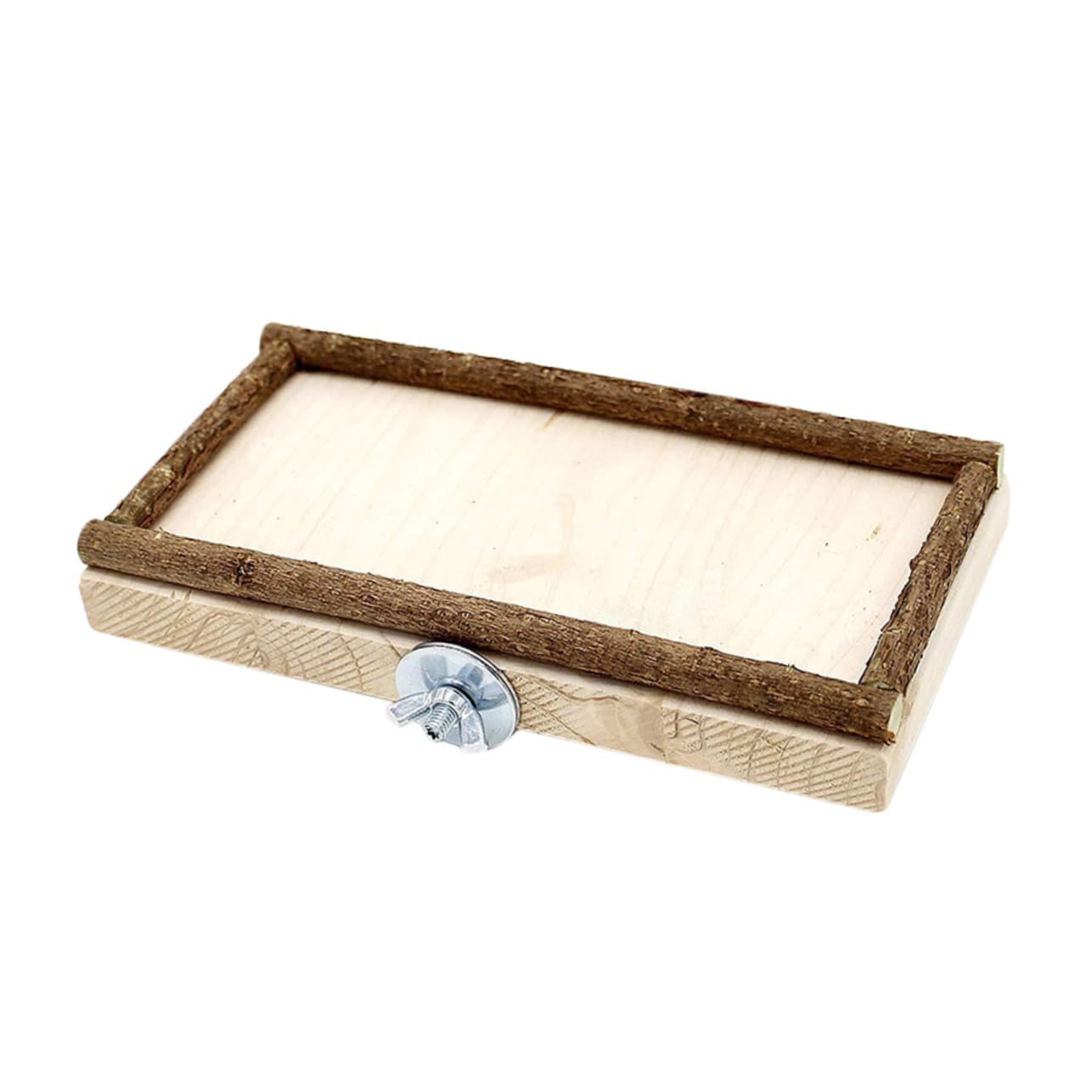 Beavorty 3 Pezzi 10x15 Cm Tavolo Da Gioco in Legno Per Pappagalli E Mangiatoia Per Esercizi Per Uccelli