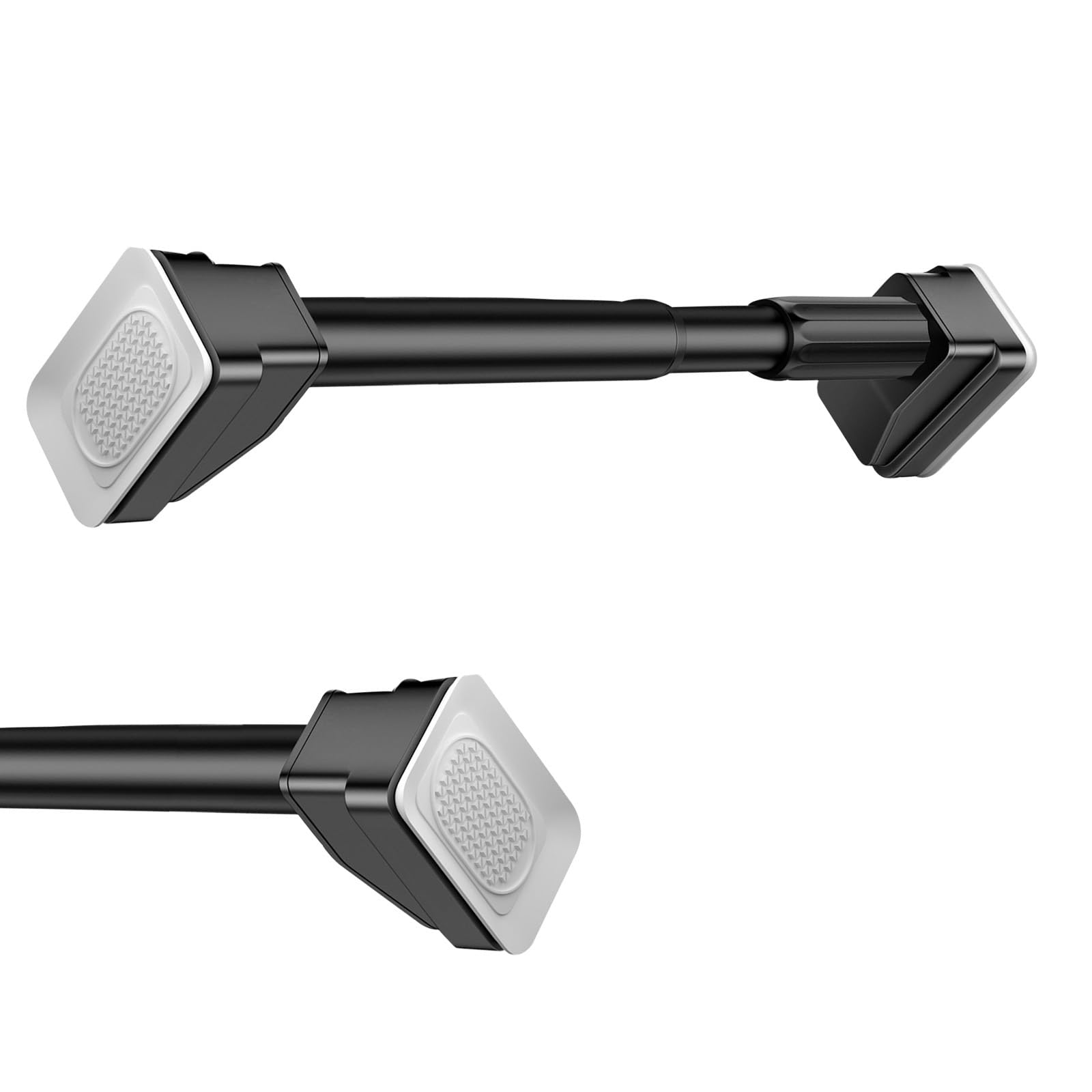 GLDYTVF Adjustable 33mm No Drill Curtain Rod Extensible Shower Curtain Rod 360-450cm & 410-500cm for Bathroom Window Closet - Black (160-250CM)