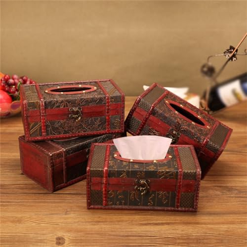 Boîte à mouchoirs style chinois classique avec finitions traditionnelles - 4