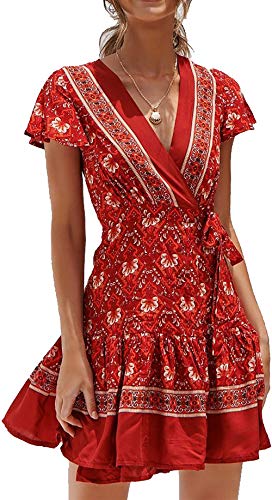 Vestidos de Mujer para Mujer Vestidos de Verano de Manga Corta con...