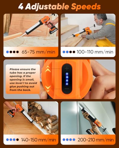 Saker Electric Caulking Gun Cordless Caulk Gun Drip-free - image 4