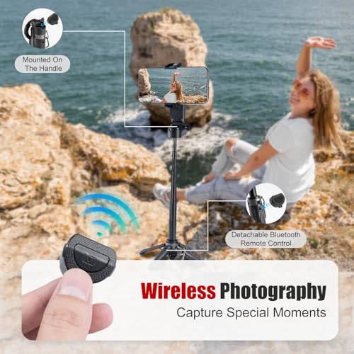 Mini trípode magnético para smartphone selfie 4 en 1 con Bluetooth 6