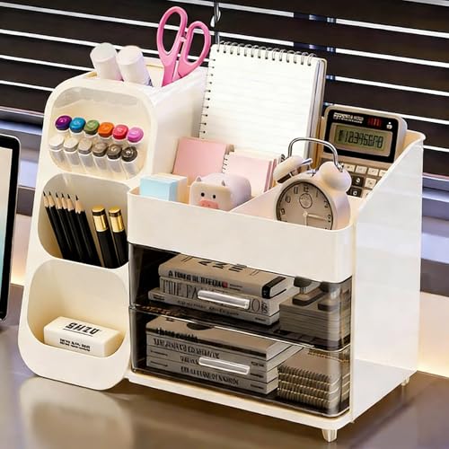 Makeup Organizer Countertop, Spacious Cosmetic Display Case with Makeup Brush Holder, Perf - image 7