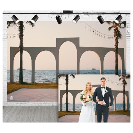 Coastal Sunset Wedding Backdrop