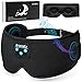 Masque de Sommeil Bluetooth 5.0,onaEz 3D Masque de Nuit,Casque Anti Bruit pour Dormir de qualité sonore hi-fi pour Dormir avec Microphone Haut-parleur Intégré,Masque Yeux Nuit Sommeil pour Voyage Yoga