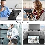 SEYMAC Case for Samsung Galaxy Tab S10 Lite/S10 FE (2025)/S9 FE 10.9 inch/S9 11 inch 2023, Shockproof Case with Screen Protector, Hand Strap, Shoulder Strap, Stand and Pen Holder, Black - Image 7