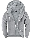 SPEEDRUN Sudaderas Hombre Cremallera con Capucha Negra Chaqueta Pelo Sudadera for Men Gruesa Invierno Completa Full Zip up Hoodie Regular