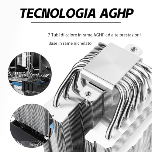 TR Phantom Spirit 120SE - Ventilador para CPU, con 7 tubos de calor, doble ventilador de 120 mm TL-C12B V2 PWM, AGHP 4.0, para AMD AM4 AM5/Intel 1700/1150/1151/1200 - imagen 3